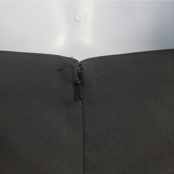 BOSTON PROPER Black Pencil Skirt With Zipper Details - Picture 5 of 9